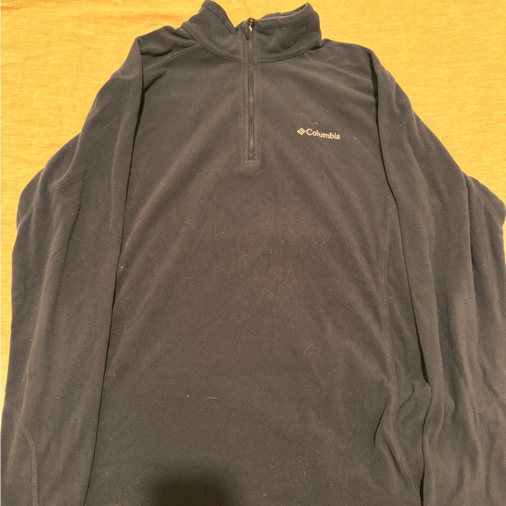 Columbia Men’s M Navy Microfleece Quarter-Zip Pullover